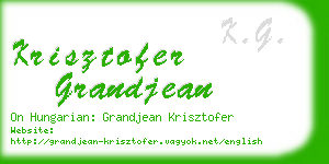 krisztofer grandjean business card